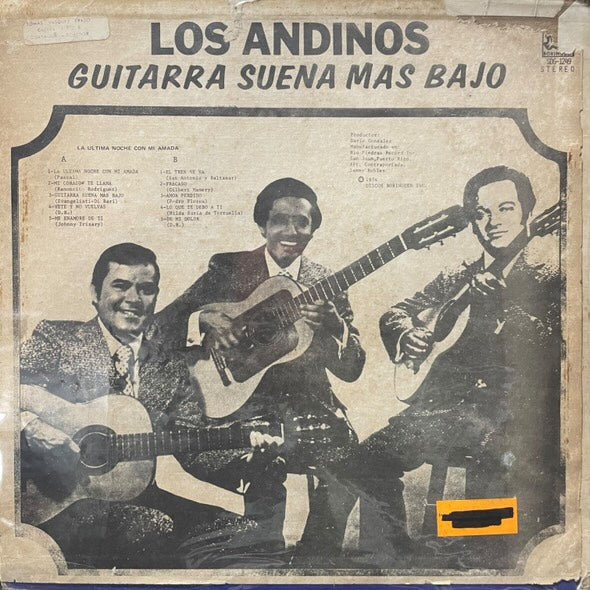 LOS ANDINOS - LA ULTIMA NOCHE CON MI AMADA LP (DE EPOCA)