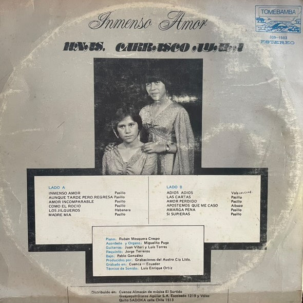 HNAS. CARRASCO AYALA - INMENSO AMOR LP