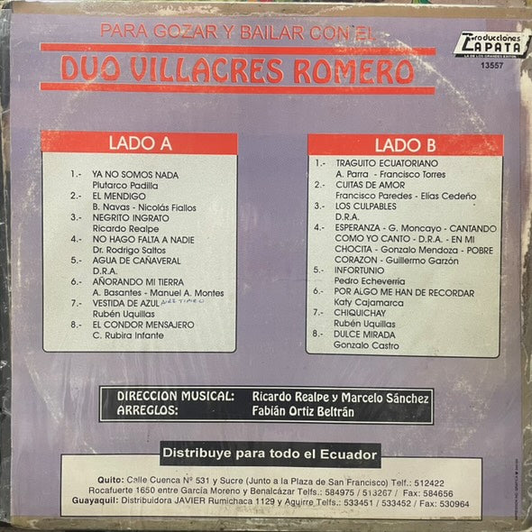 DUO VILLACRECES ROMERO - PARA GOZAR Y BAILAR LP (DE EPOCA)