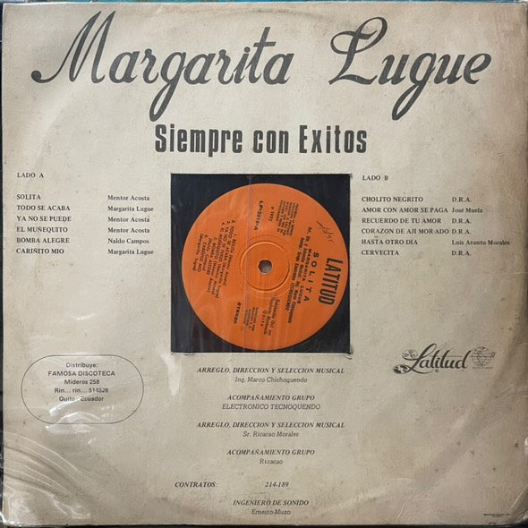 MARGARITA LUQUE - SIEMPRE CON EXITOS LP (DE EPOCA)