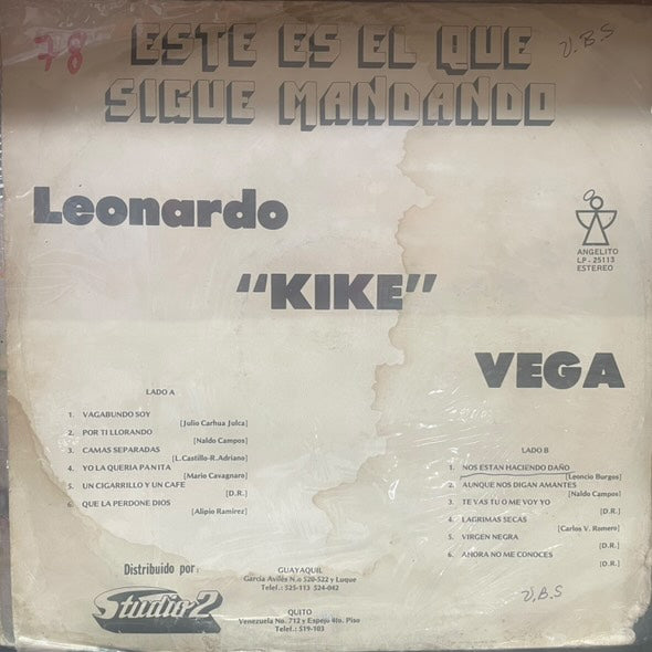 LEONARDO KIKE VEGA - ESTE ES EL QUE SIGUE MANDANDO LP (DE EPOCA)