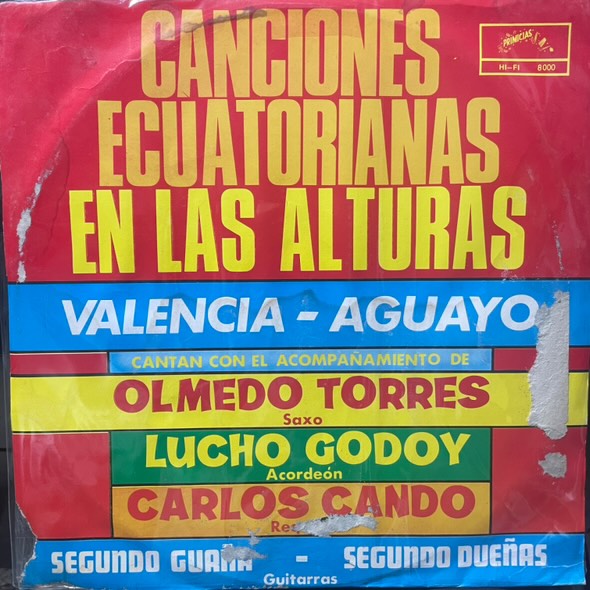 DUO VALENCIA AGUAYO - CANCIONES ECUATORIANAS EN LAS ALTURAS LP (DE EPOCA)