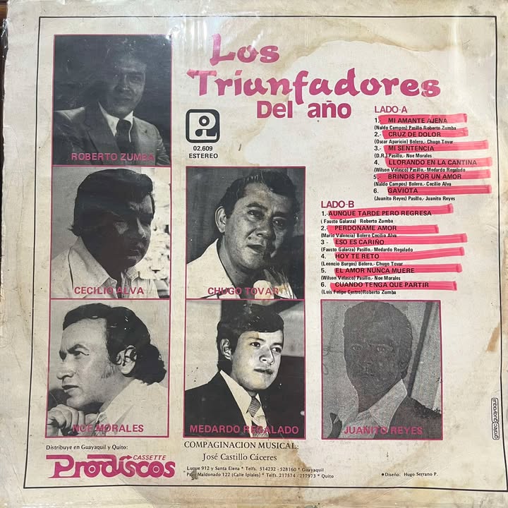 LOS TRIUNFADORES DEL AÑO - VARIOS INTERPRETES LP (DE EPOCA)