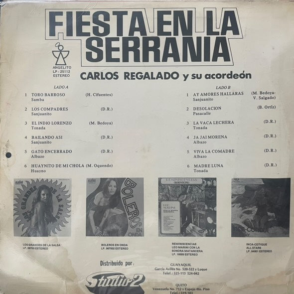 CARLOS REGALADO - FIESTA EN LA SERRANIA LP (DE EPOCA)