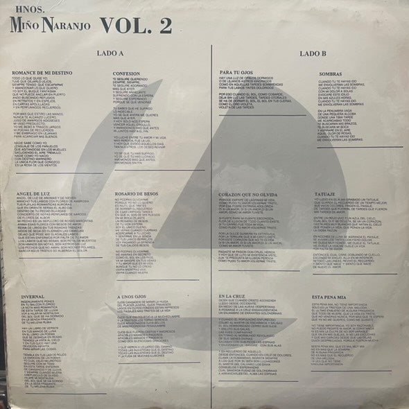HNOS MIÑO NARANJO - CIRCULO DE LECTORES VOL.2 LP (DE EPOCA)