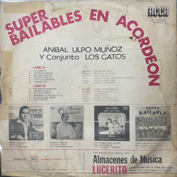 ANIBAL ULPO MUÑOZ - SUPER BAILABLES EN ACORDEON LP (DE EPOCA)