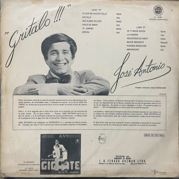 JOSE ANTONIO - GRITALO LP (DE EPOCA)