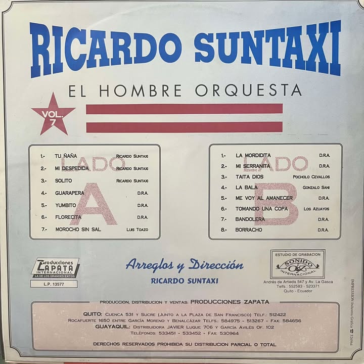RICARDO SUNTAXI - EL HOMBRE ORQUESTA VOL.7 LP (DE EPOCA)