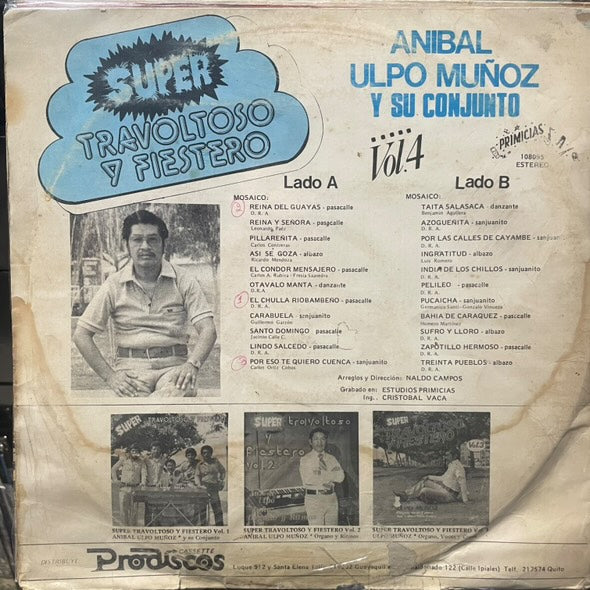 ANIBAL ULPO MUÑOZ - SUPER TRAVOLTOSO Y FIESTERO VOL.4 LP (DE EPOCA)