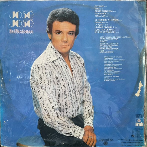 JOSE JOSE - REFLEXIONES LP (DE EPOCA)