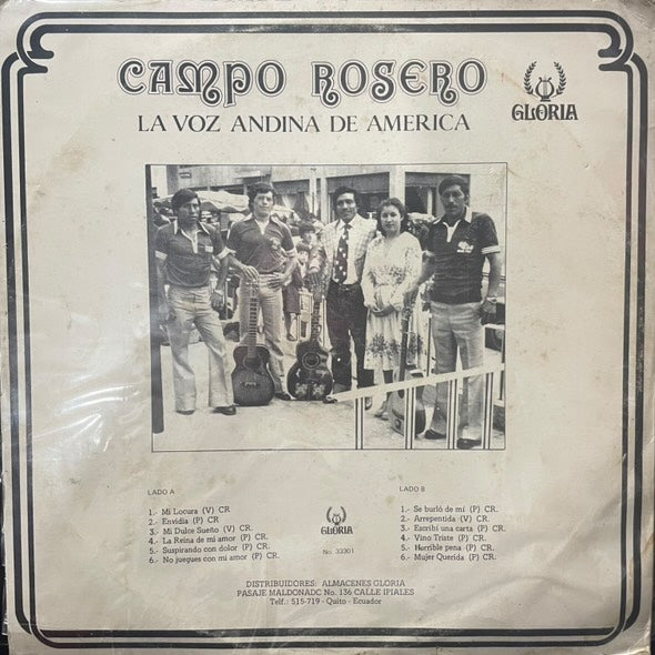 CAMPO ROSERO - LA VOZ ANDINA DE AMERICA LP (DE EPOCA)