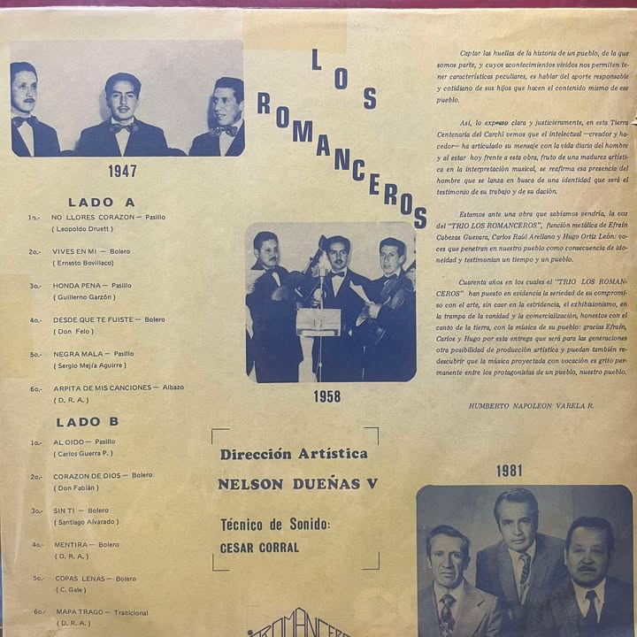 LOS ROMANCEROS - AYER, HOY Y SIEMPRE LP (DE EPOCA)