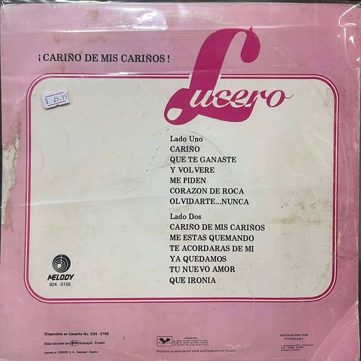 LUCERO - CARIÑO DE MIS CARIÑOS LP (DE EPOCA)