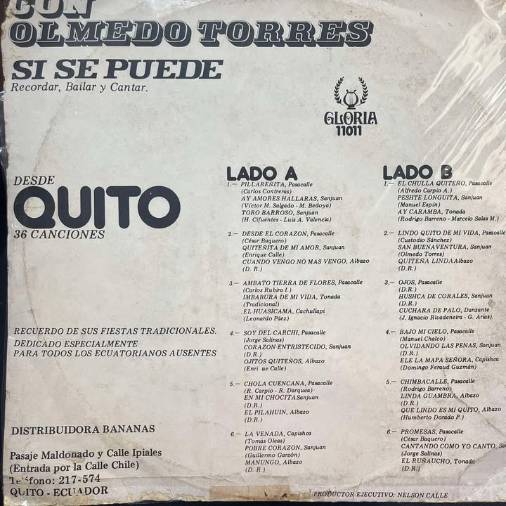 OLMEDO TORRES - SI SE PUEDE RECORDAR, BAILAR Y CANTAR LP