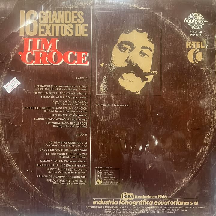 JIM CROCE - 16 EXITOS LP (DE EPOCA)