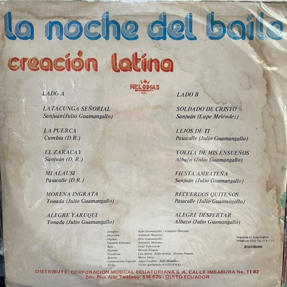 CREACION LATINA - LA NOCHE DEL BAILE LP (DE EPOCA)