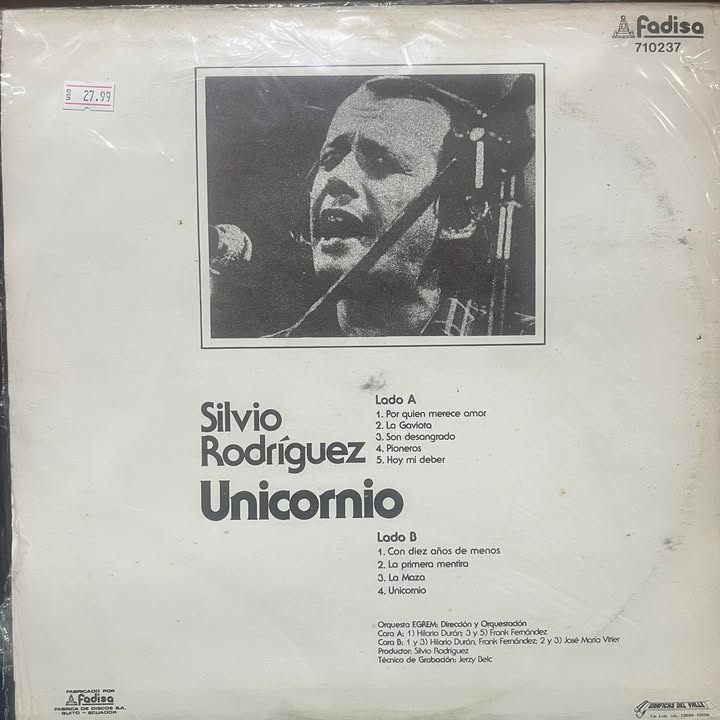 SILVIO RODRIGUEZ - UNICORNIO LP (DE EPOCA)