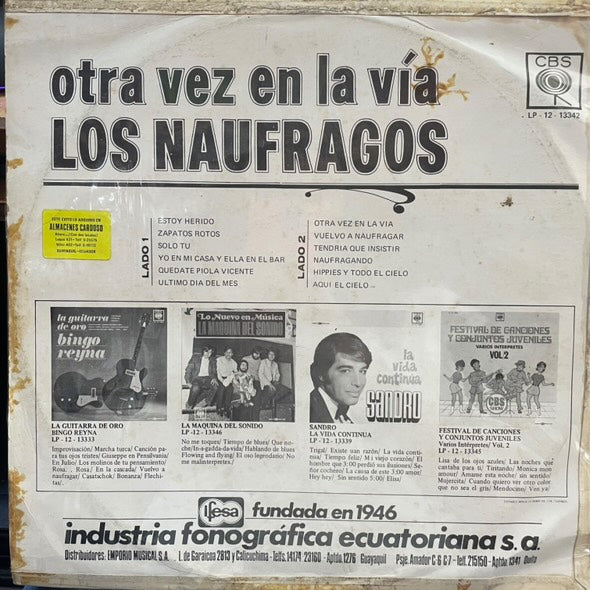 LOS NAUFRAGOS - OTRA VEZ EN LA VIA LP (DE EPOCA)