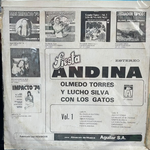 OLMEDO TORRES Y LUCHO SILVA - FIESTA ANDINA LP (DE EPOCA)