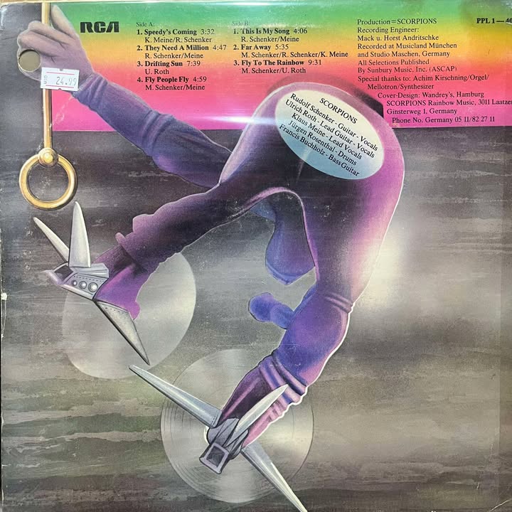 SCORPIONS - FLY TO THE RAINBOW LP (DE EPOCA)