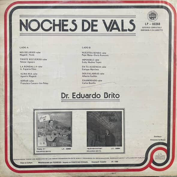 EDUARDO BRITO - NOCHES DE VALS LP (DE EPOCA)