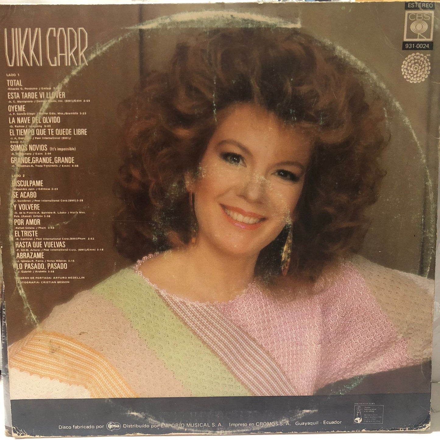 VIKKI CARR - 15 AUTENTICOS EXITOS LP