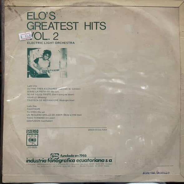 ELECTRIC LIGHT ORCHESTRA - GREATEST HITS VOL.2 LP (DE EPOCA)