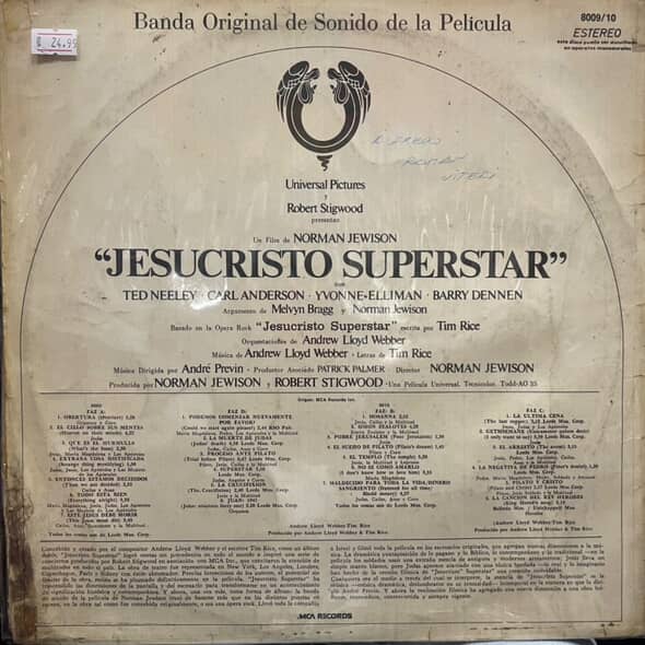 JESUCRISTO SUPERSTAR - BANDA ORIGINAL DE SONIDO DE LA PELICULA LP (DE EPOCA)