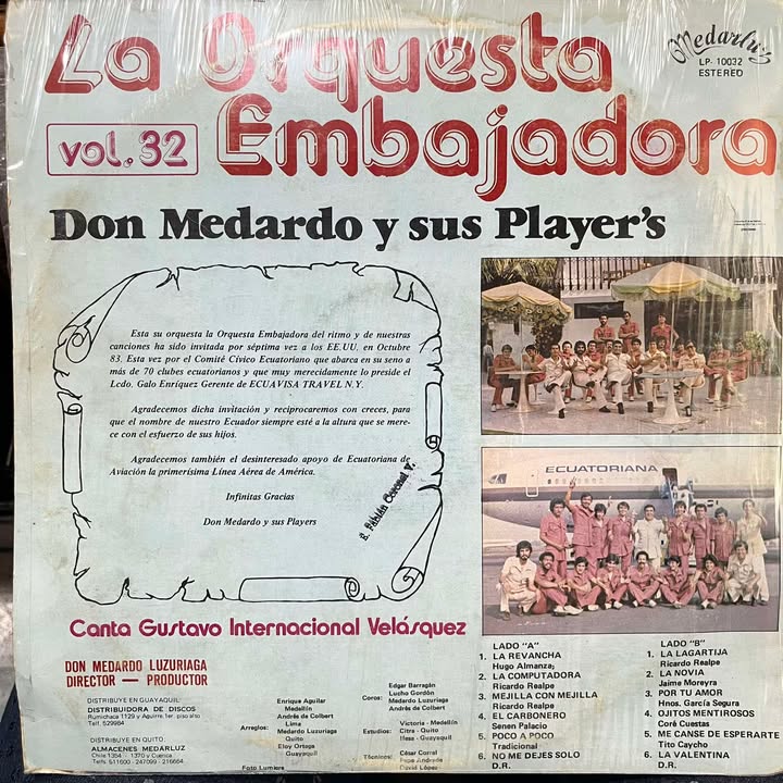 DON MEDARDO Y SUS PLAYERS - LA ORQUESTA EMBAJADORA VOL.32 LP (DE EPOCA)