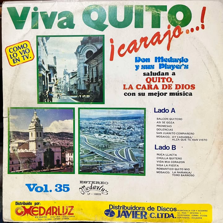 DON MEDARDO Y SUS PLAYERS - VIVA QUITO ¡CARAJO...! VOL.25 LP (DE EPOCA)