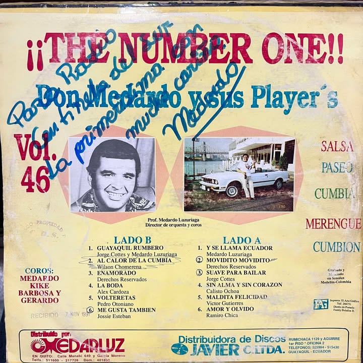 DON MEDARDO Y SUS PLAYERS - LA NUMERO UNO VOL.46 LP (DE EPOCA)