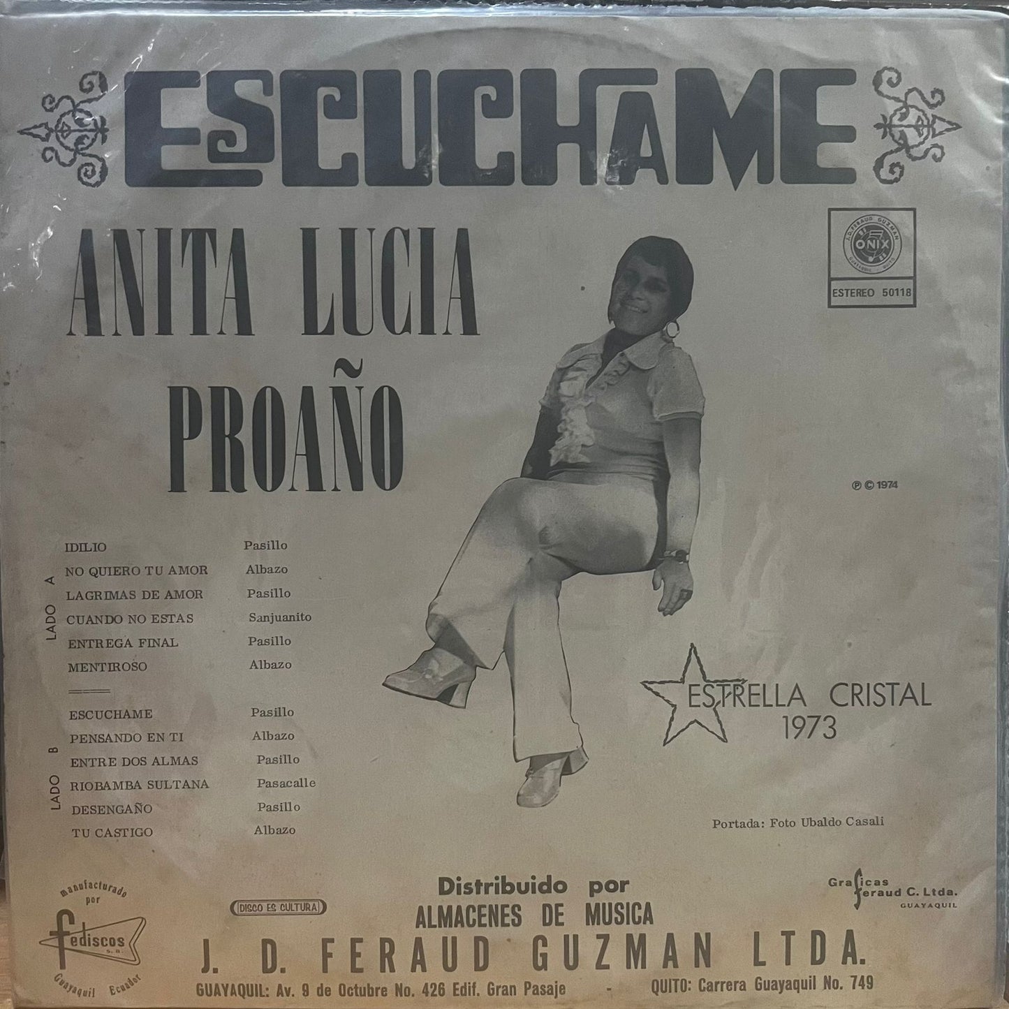 ANITA LUCIA PROAÑO - ESCUCHAME LP