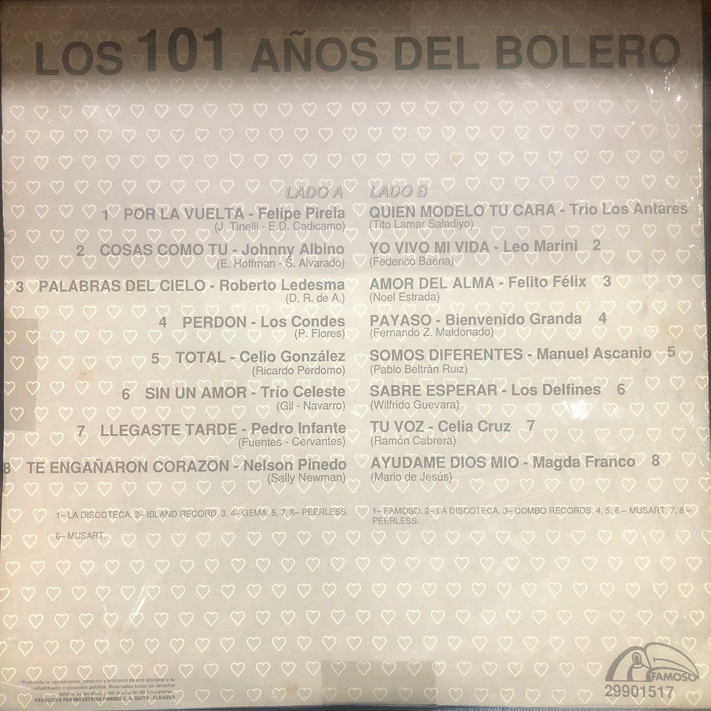 LOS 101 AÑOS EL BOLERO LP