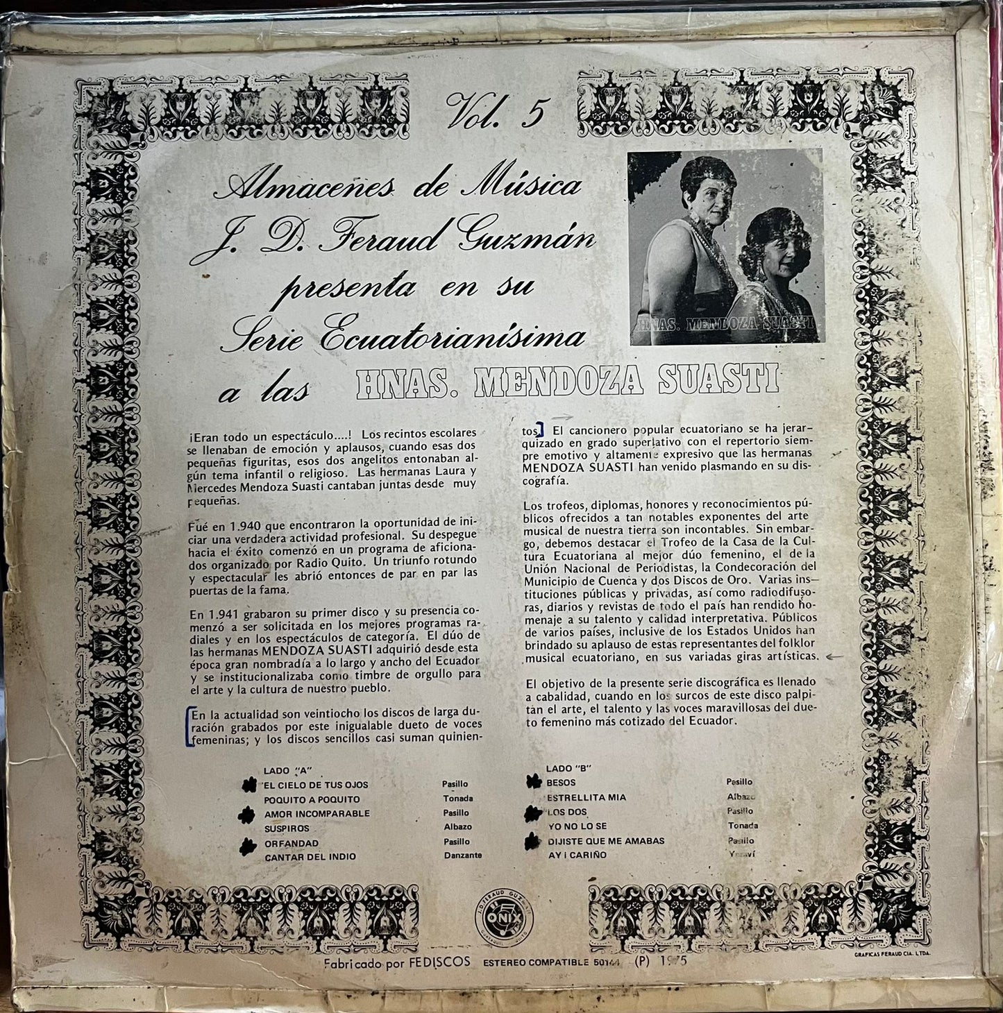 HNAS. MENDOZA SANGURIMA - SERIE ECUATORIANISIMA VOL.5