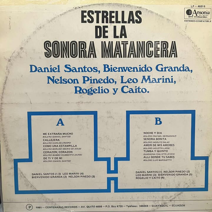 SONORA MATANCERA - LOS CANTANTES (DE EPOCA) LP