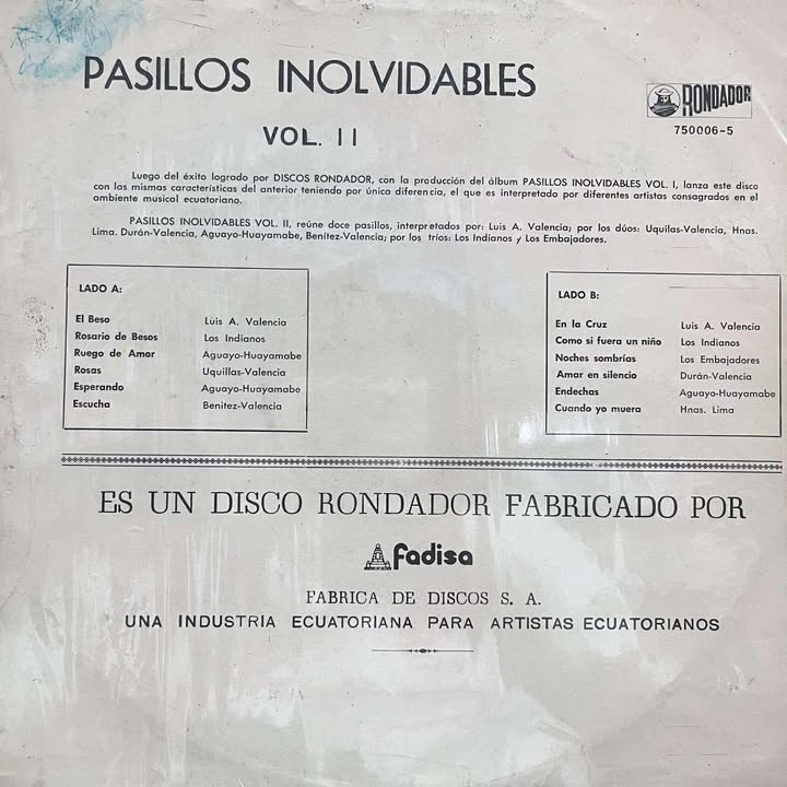 PASILLOS INOLVIDABLES VOL.2 LP