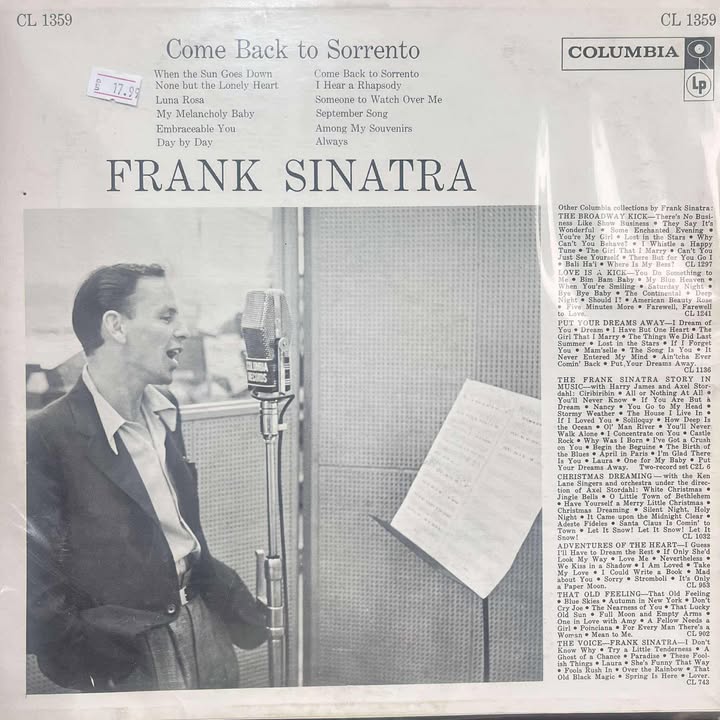 FRANK SINATRA - COME BACK TO SRRENTO LP (DE EPOCA)