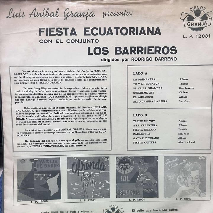 LOS BARRIEROS - FIESTA ECUATORIANA LP