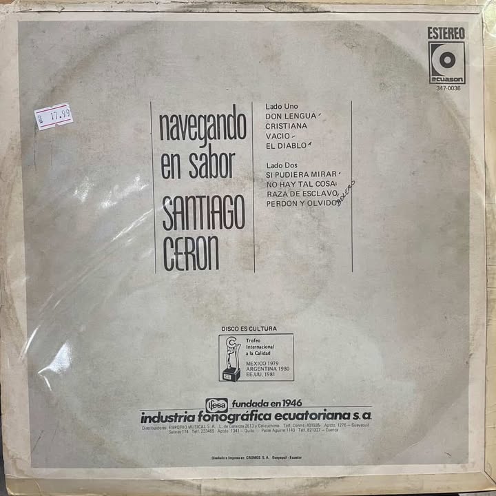 SANTIAGO CERON - NAVEGANDO EN SABOR LP (DE EPOCA)