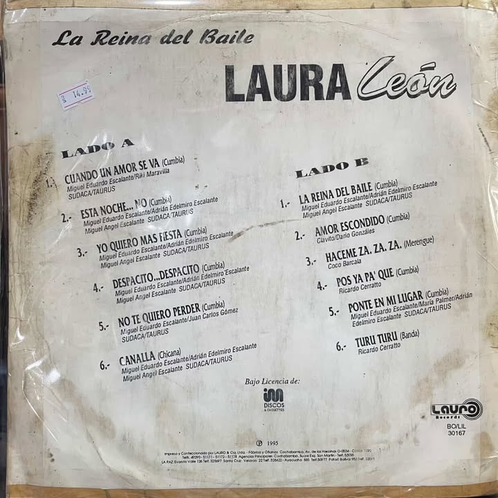 LAURA LEON - LA REINA DEL BAILE LP (DE EPOCA)