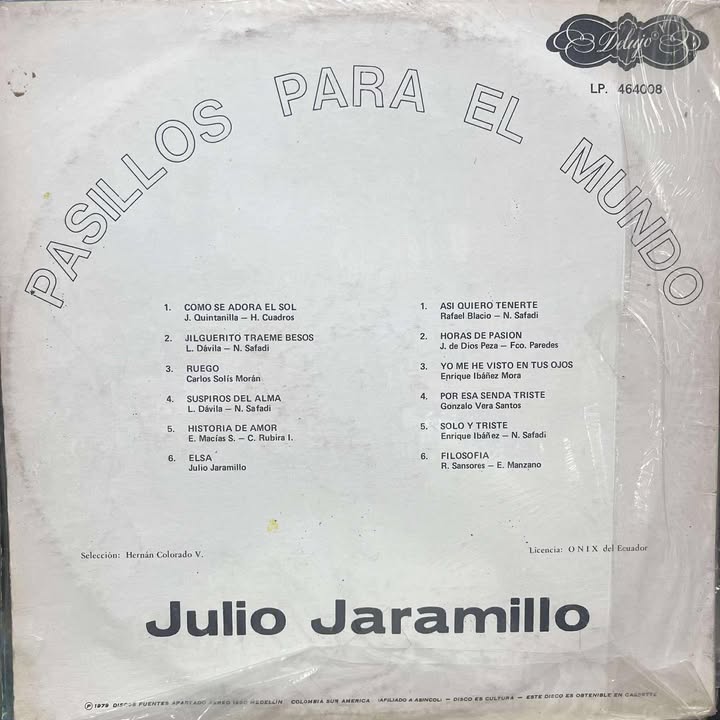 JULIO JARAMILLO - PASILLOS PARA EL MUNDO LP