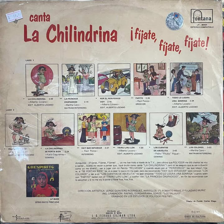 CANTA LA CHILINDRINA LP (DE EPOCA)