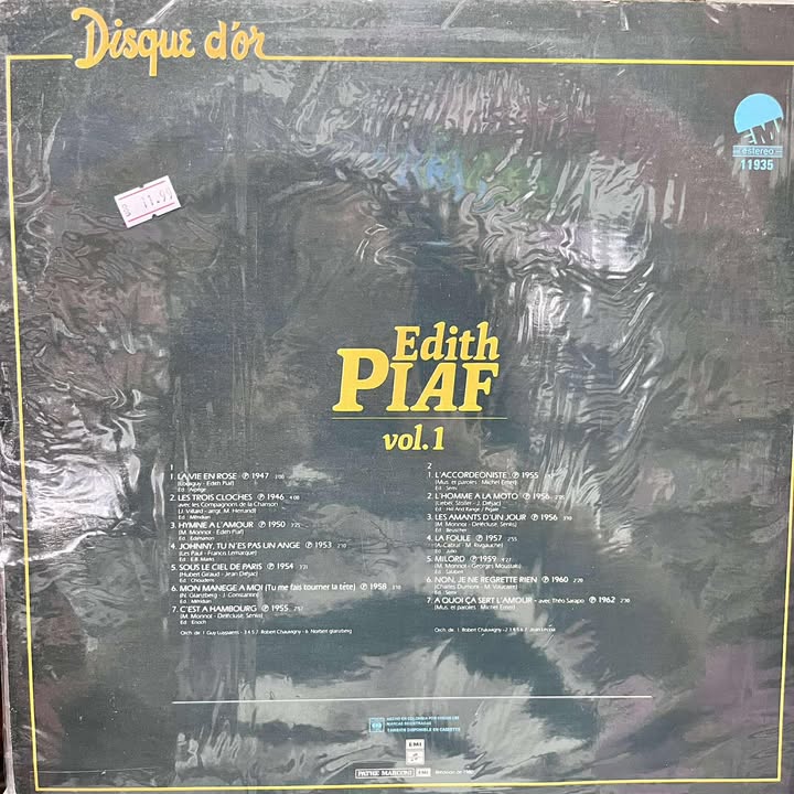 EDITH PIAF - DISQUE DOR LP