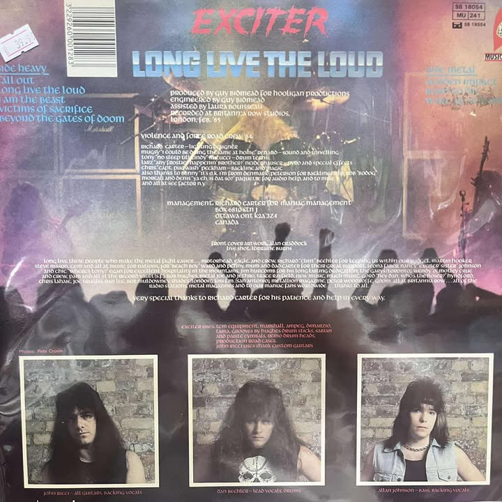 EXCITER - LONG LIVE THE LOUD LP