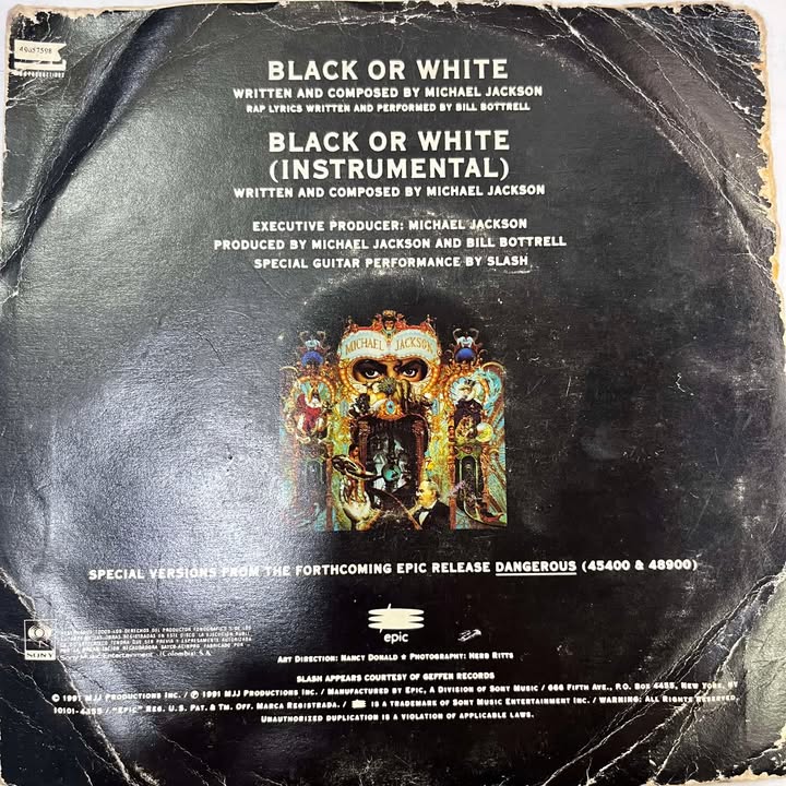 MICHAEL JACKSON - BLACK OR WHITE 45RPM