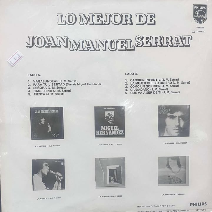 JOAN MANUEL SERRAT - LO MEJOR DE LP (DE EPOCA)