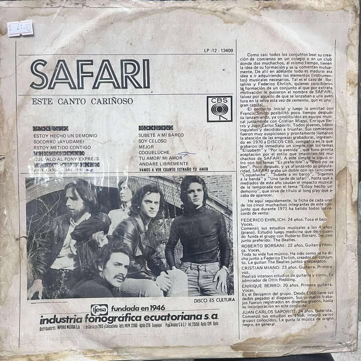 SAFARI - ESTOY HECHO UN DEMONIO LP (DE EPOCA)