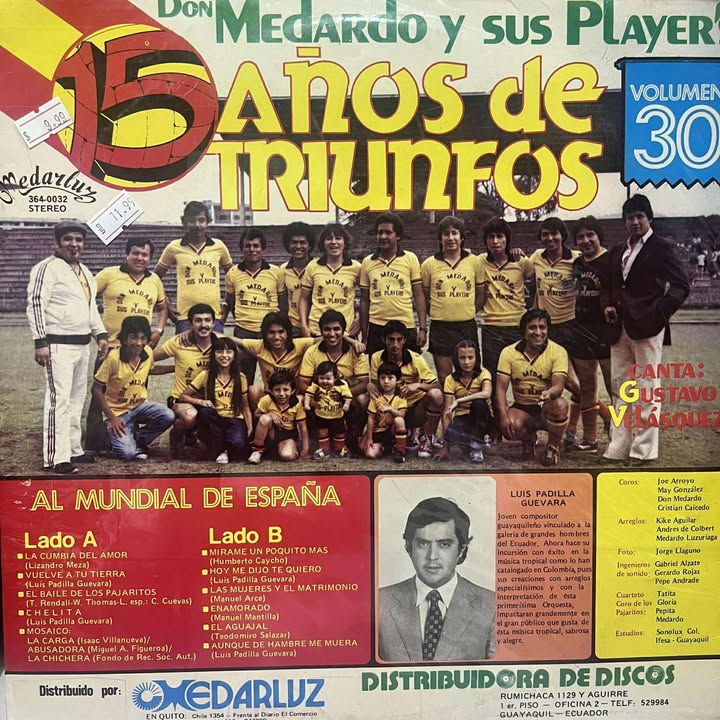 DON MEDARDO Y SUS PLAYERS - 15 AÑOS DE TRIUNFOS LP (DE EPOCA)