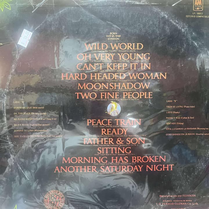 CAT STEVENS - GREATEST HITS LP