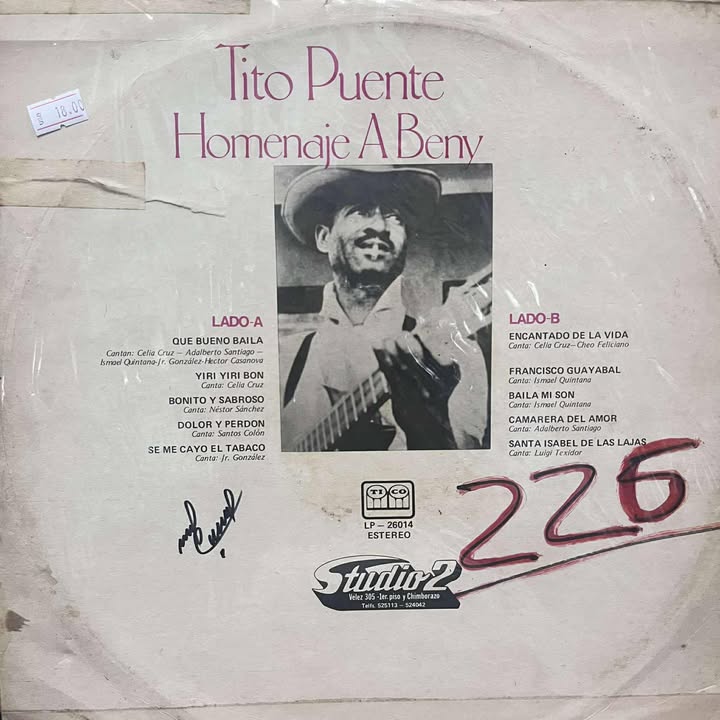 TITO PUENTE - HOMENAJE A BENY LP (DE EPOCA)